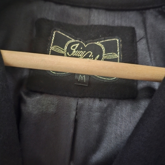 Juicy Girl wool blend jacket double breasted notched collar, buckle cuffs  M - Picture 10 of 11